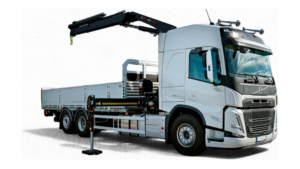 Автомобіль з краном-маніпулятором HIAB X-HiPro 142 на шасі  Volvo FM 460 з бортовою платформою
